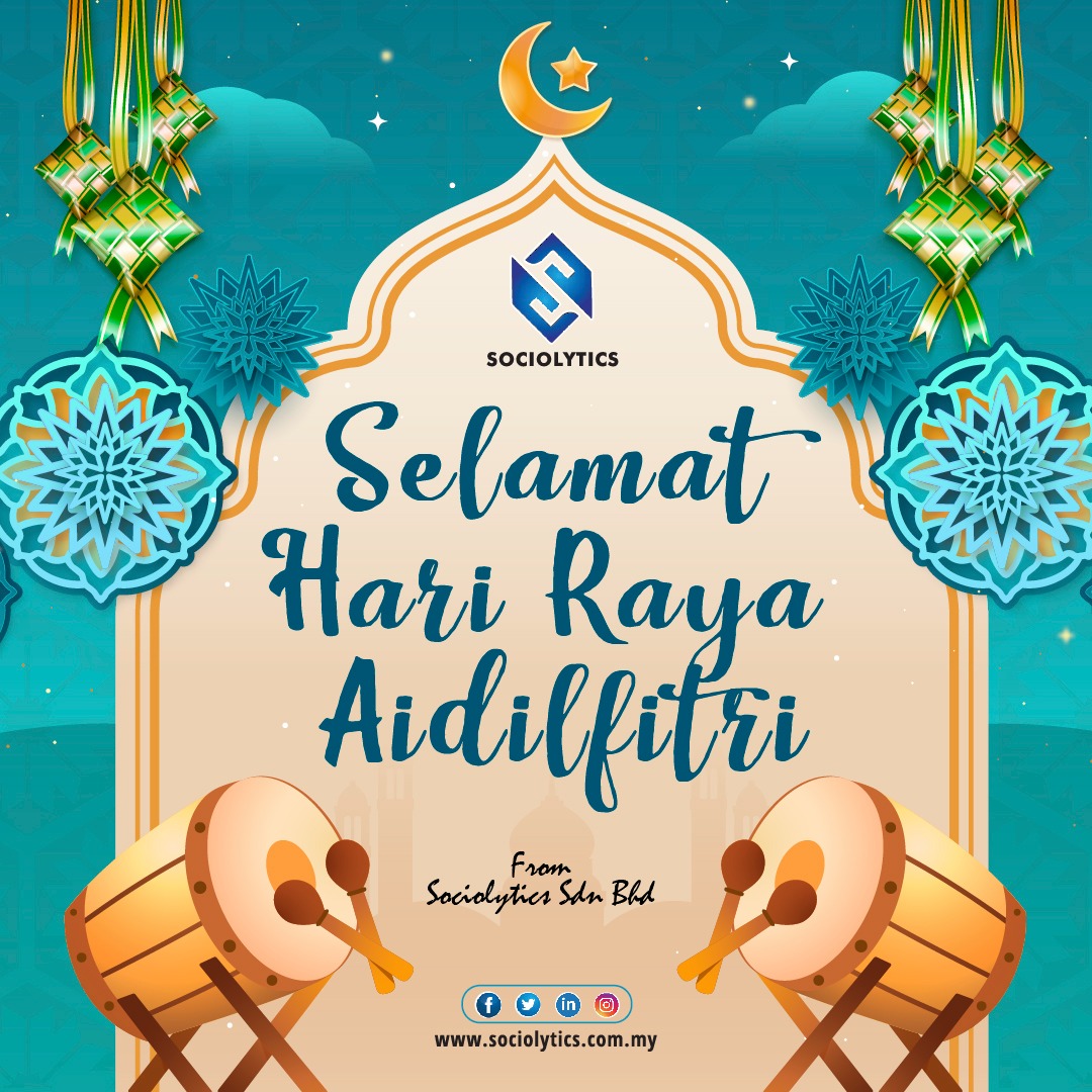 sociolyticsmy's tweet photo. Selamat Hari Raya Aidilfitri kepada semua umat Islam seluruh dunia.

Raikan Hari Raya tahun ini dengan kegembiraan bersama keluarga dan sahabat. 

#harirayaaidilfitri 
#harirayaaidilfitri2023
#raya2023 https://t.co/eROkCCWB5S