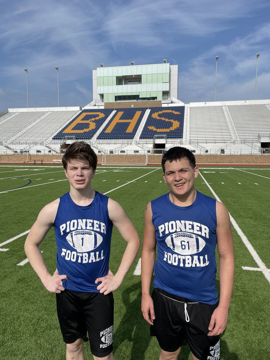 BosFootball's tweet photo. Congrats to our two newest Varsity locker room guys!  @TJWilliams0331 and Mike Montano!  #DCTC https://t.co/C6l8lxHzFi