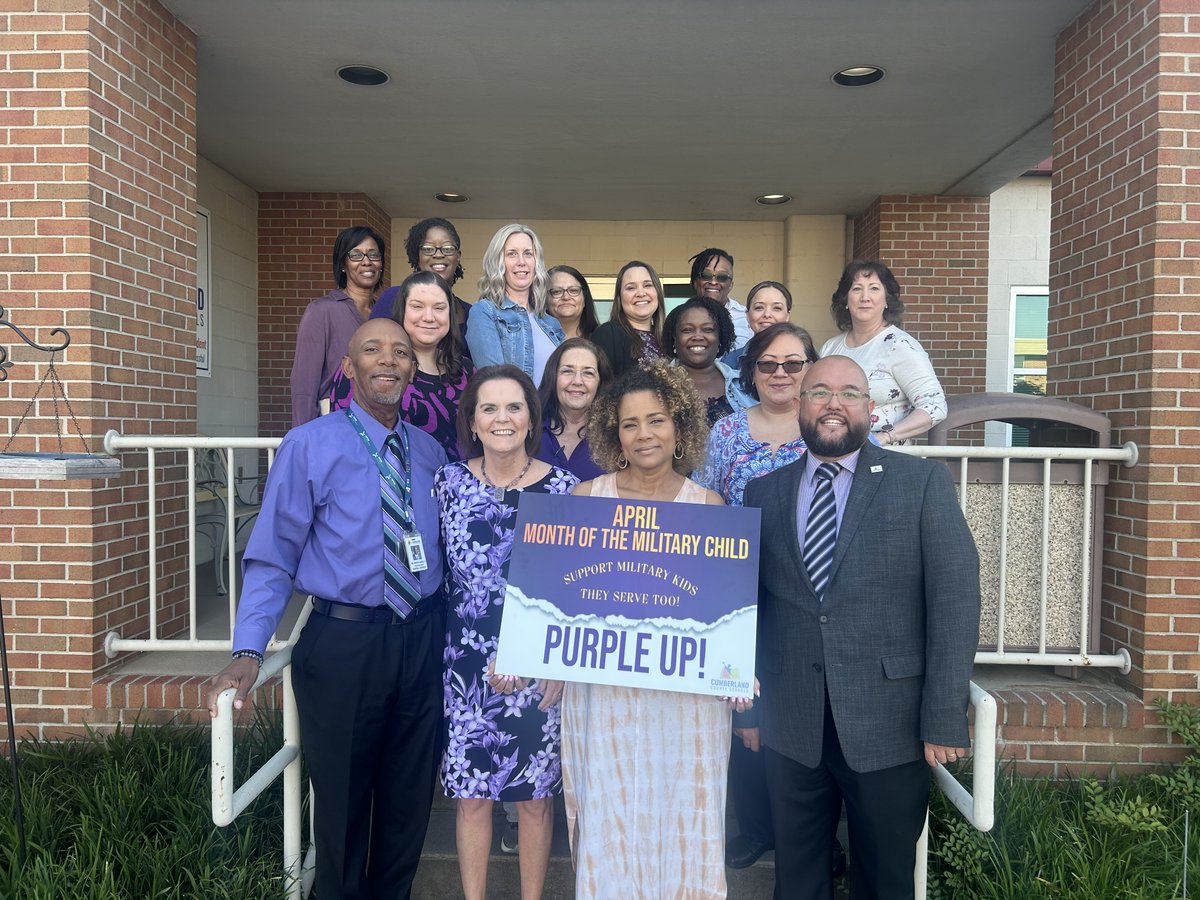 ccshrrecruiting's tweet photo. Join Cumberland County Schools to 'Color the District Purple' to show our support to the children of those who serve our country! We appreciate their strength and sacrifices! https://t.co/X7l3wu0S1y