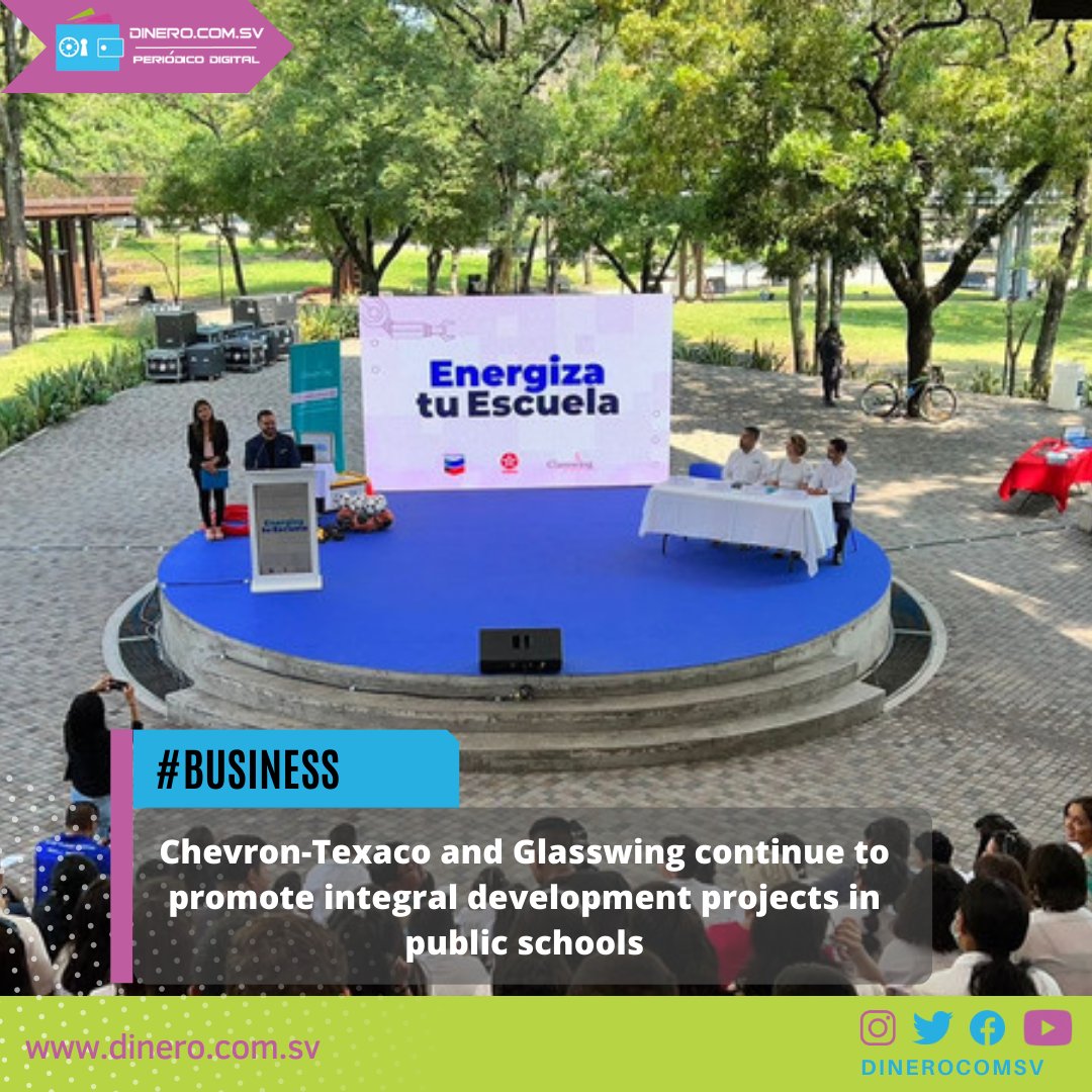 dinerocomsv's tweet photo. #Business Chevron-Texaco and @GlasswingSV continue to promote integral development projects in public schools
Read it here: https://t.co/Zs0uIgXrar
#ChevronTexaco #Glasswing #projects #publicschools https://t.co/kou2qB2QiK