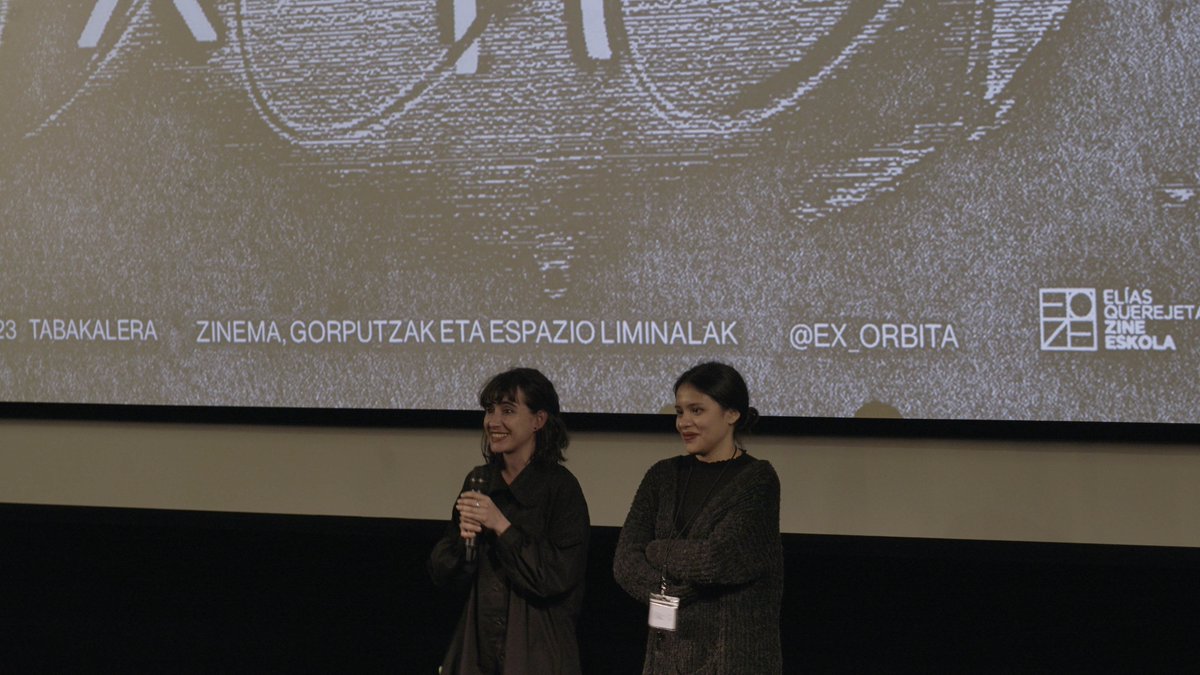 ex_0rbita's tweet photo. Atzo Tabakalerako zineman Mary Jiménezekin hitz egiteko aukera izan genuen, "Fiestas" bere filmaren proiekzioaren ondorengo solasaldirako. https://t.co/qUXILTQYGo