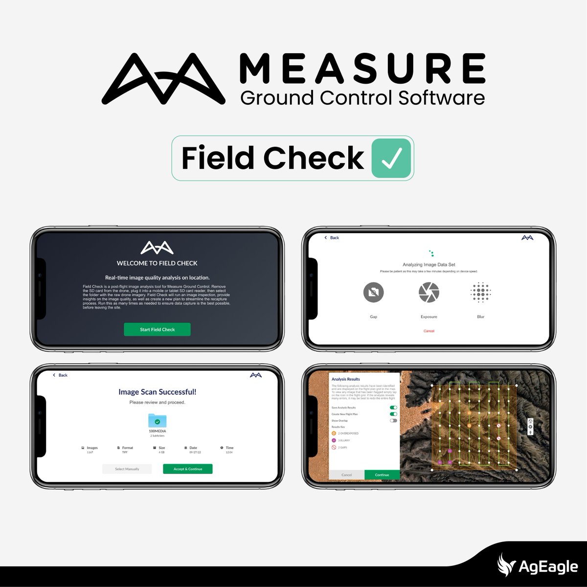 EagleNXT's tweet photo. Launched in April, Measure Ground Control drone software’s new Field Check tool enables on-site imagery quality control to mitigate rework.  

Get started: https://t.co/HWAcwGMl35   

#dronesoftware #photogrammetry #FieldCheck #QC #qualitycontrol #MGC #MeasureGroundControl https://t.co/jrFfX1TSti