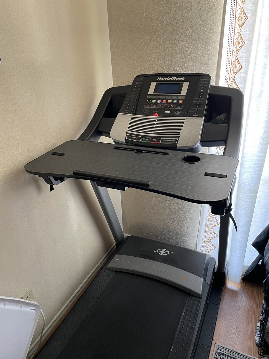 MichaelHardisty's tweet photo. @matronedea I just added a desk to my treadmill last week, luckily my dog doesn’t try to get on with me haha https://t.co/6X5o7K6XYR
