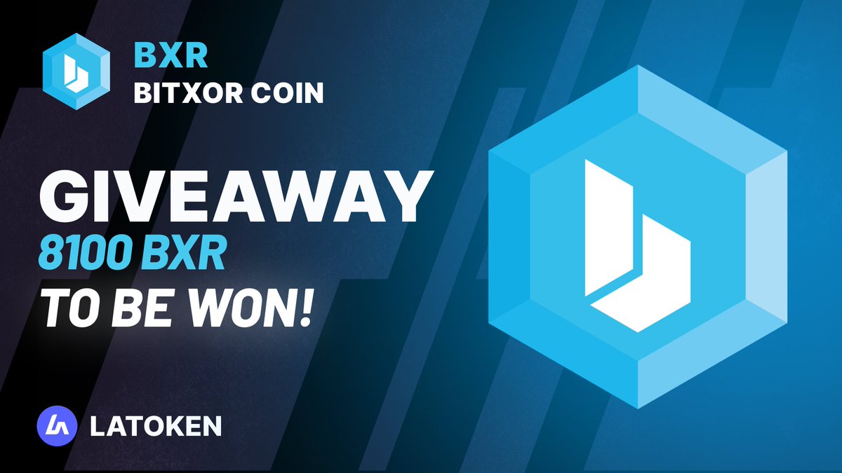 Latoken_cex's tweet photo. 🏆 $600 BITXOR COIN (BXR) Giveaway on #LATOKEN 

🔥 100 Winners.
✅ Complete all tasks and qualify for the #Giveaway 
📲 Tag 5 Friends and Share.
⏰ April 21, 2023 - April 24, 2023.

JOIN GIVEAWAY👉 https://t.co/hezAJqsZby https://t.co/Dyd5X1QnrY