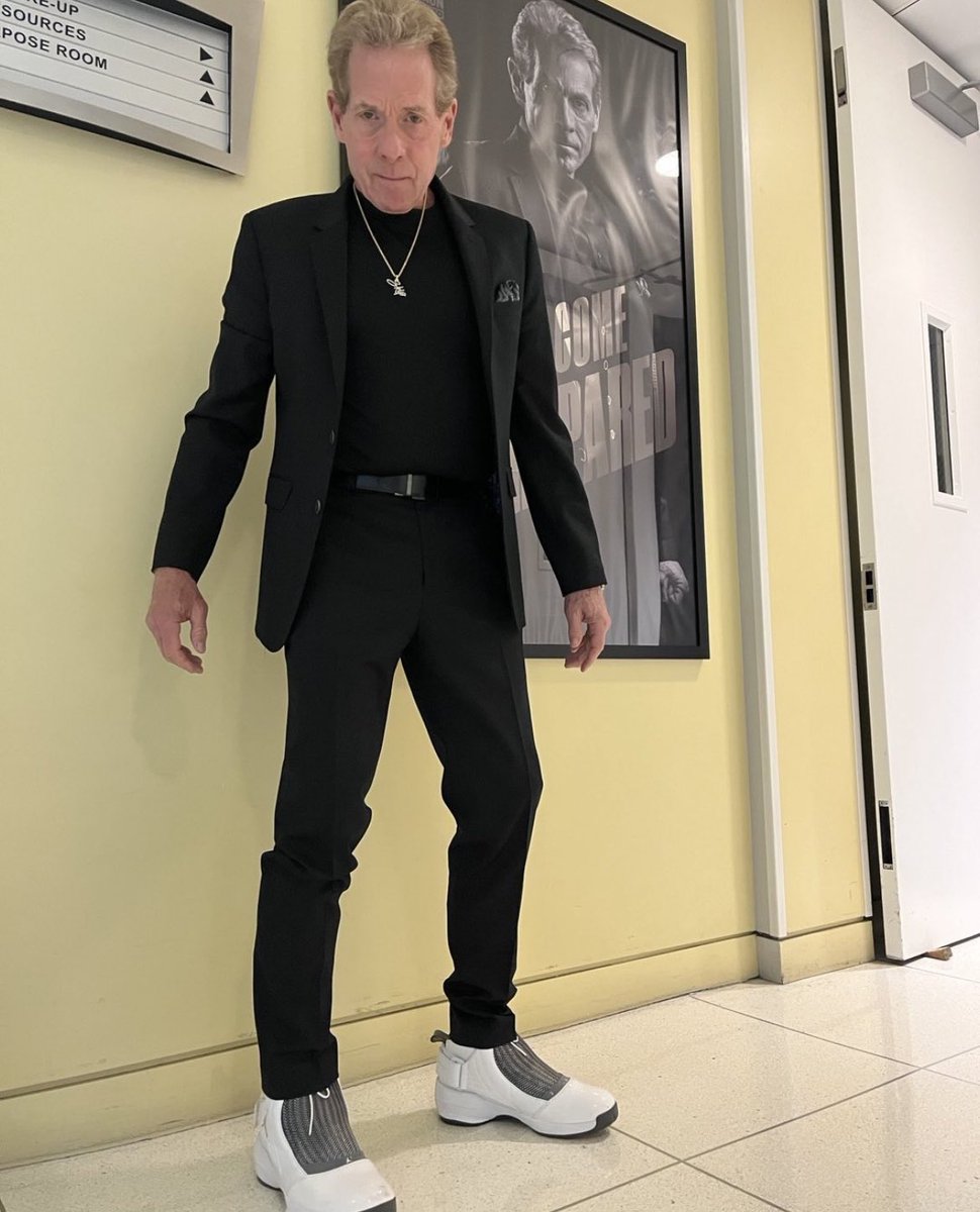 RealSkipBayless's tweet photo. I can’t lose in these shoes. MJ FOREVER. #DripBayless https://t.co/7qZPm7VOyj