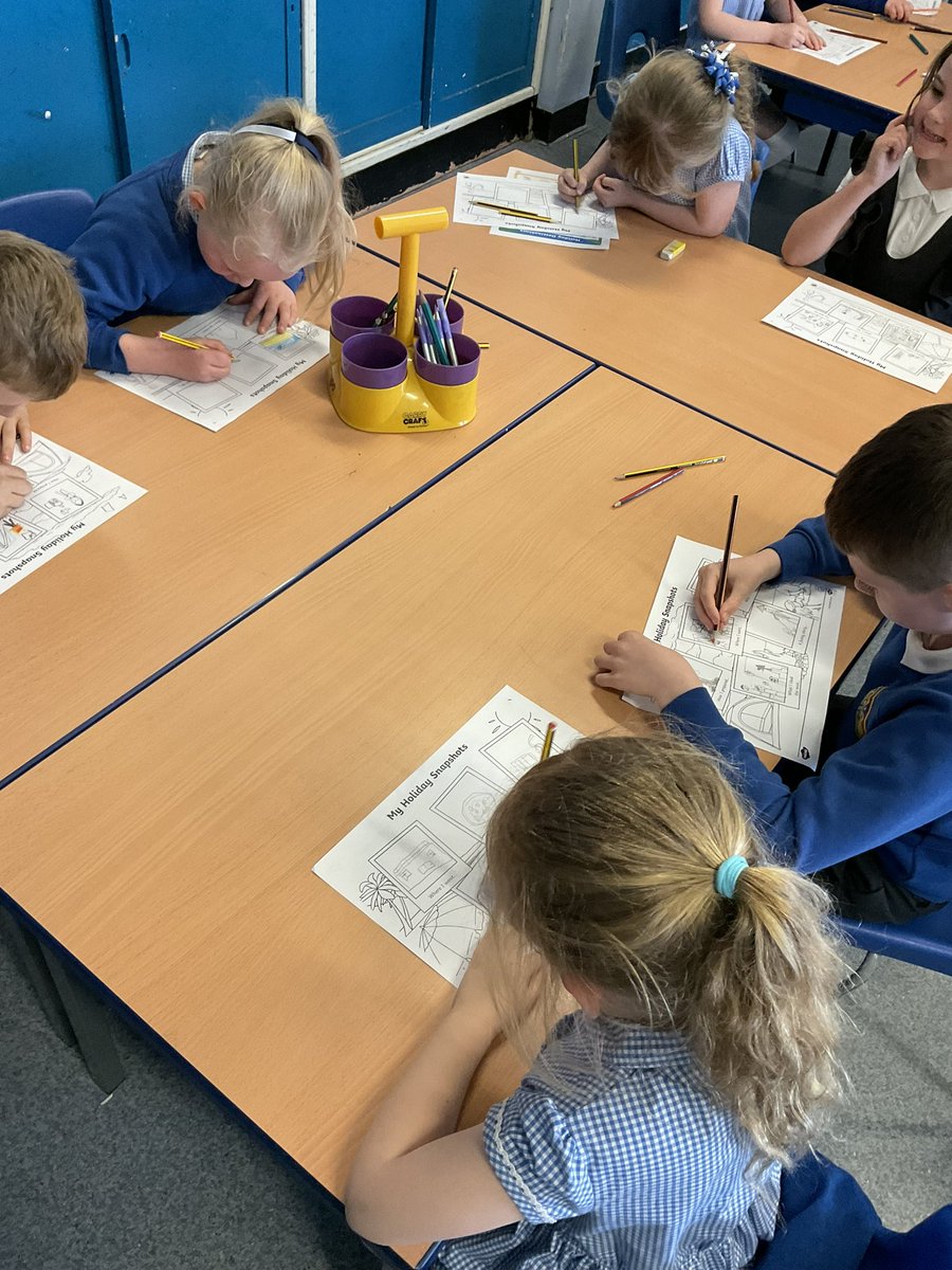 StPPPrimaryY2's tweet photo. Today we started our new history topic, Holidays. We are so excited to invite a grandparent in to talk about holidays in the past, and how they compare to holidays today. We ended the lesson by remembering our own favourite holiday. #summerisuponus #summer #year2historians https://t.co/lAeC7pbzn6