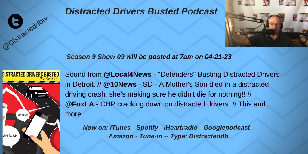 distracteddb's tweet image. Season 9 Show 9 will be posted in 30 minutes. Thanks to #WDIV #10News #FoxLA for the sound in this show. You can listen @iTunes @Spotify @iHeartradio @Googlepodcast @Amazon @Tunein - Use the Keyword Distracteddb