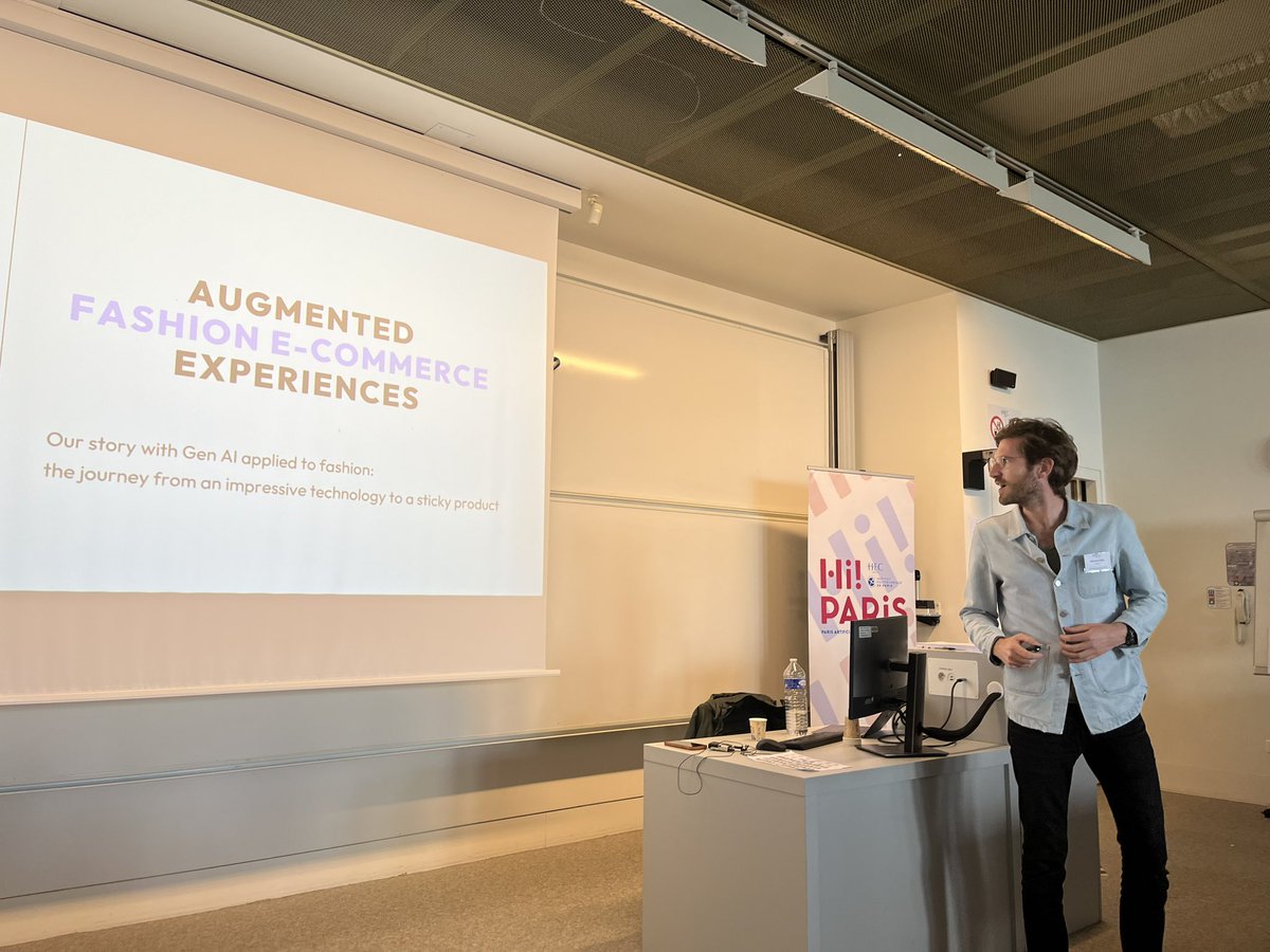 Xitong Li (@xitongli) on Twitter photo <a href="/MaximePatte/">Maxime Patte</a>, the CEO & co-Founder of Veesaul, is talking about his experience of applying generative AI in fashion at our workshop. Excited to hear how advanced AI is turned to products. #hecparis #HiPARIScenter #generativeai #fashion #ai #ecommerce <a href="/MaximePatte/">Maxime Patte</a>, the CEO & co-Founder of Veesaul, is talking about his experience of applying generative AI in fashion at our workshop. Excited to hear how advanced AI is turned to products. #hecparis #HiPARIScenter #generativeai #fashion #ai #ecommerce