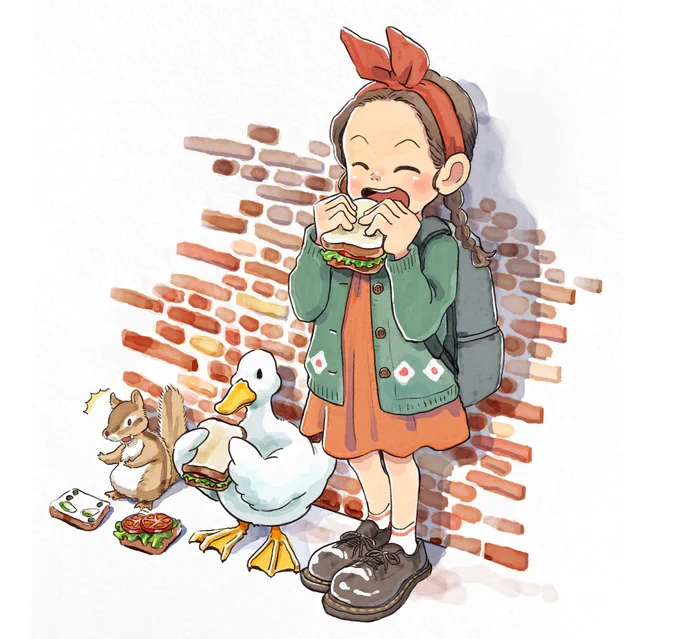 #食べてるところの絵を晒せ 