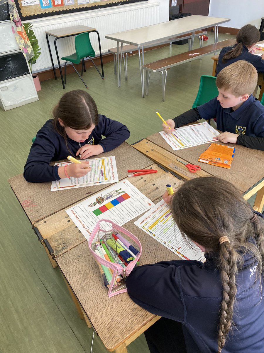 fernhillp5's tweet image. We had so much fun analysing #CharacterDescription during Taught Writing this week! We worked hard to identify character appearance, thoughts, feelings, actions and personality traits! ✏️ #Committed #ThisIsWhereWeBelong 💛💙