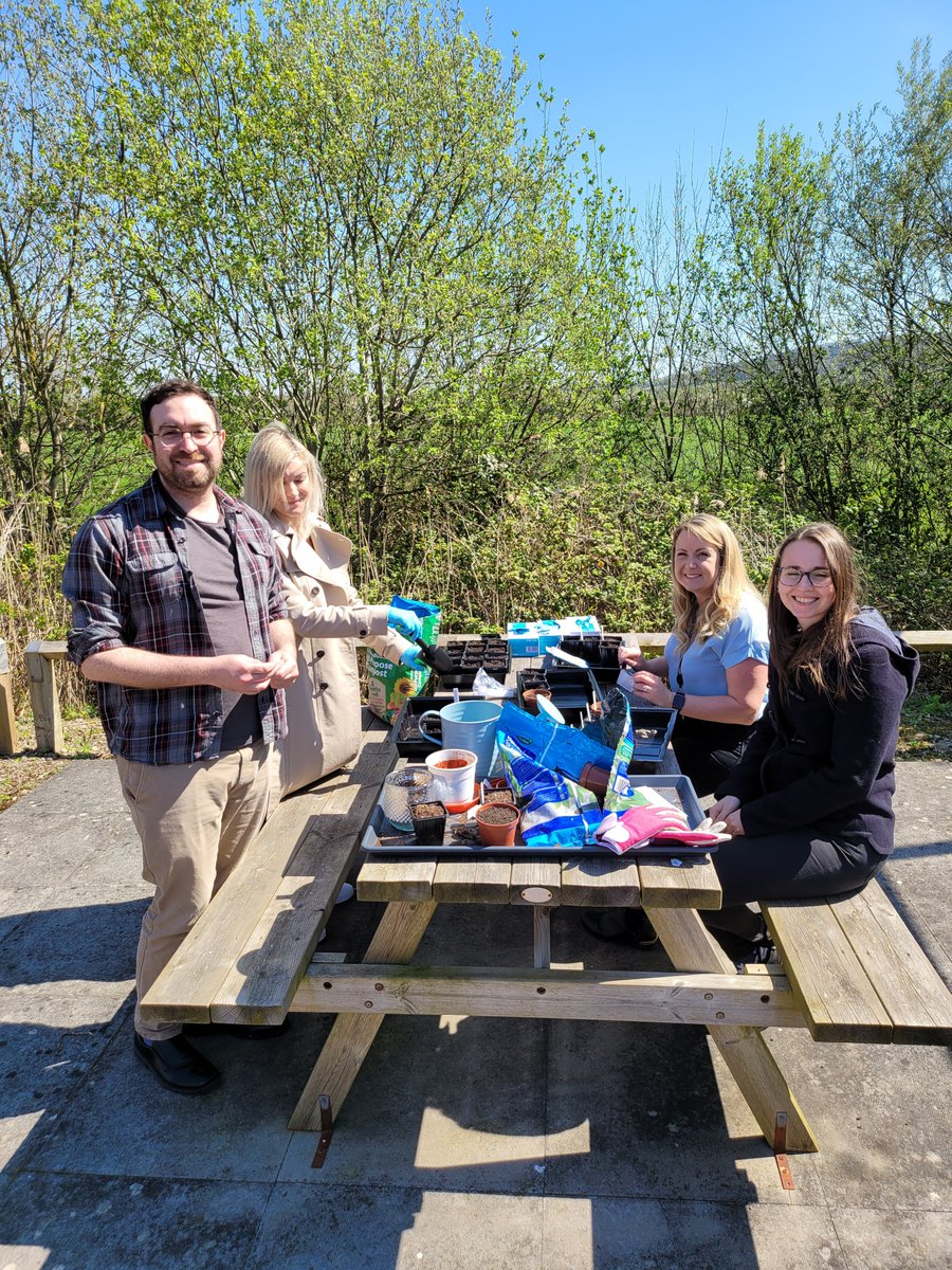 NexusBioQuest's tweet photo. Happy Earth Day from the team at Nexus BioQuest! Today, we're excited to be celebrating by getting our hands dirty and planting seeds to support the local bird, bee and butterfly populations on site. https://t.co/N6zRlWxaye
