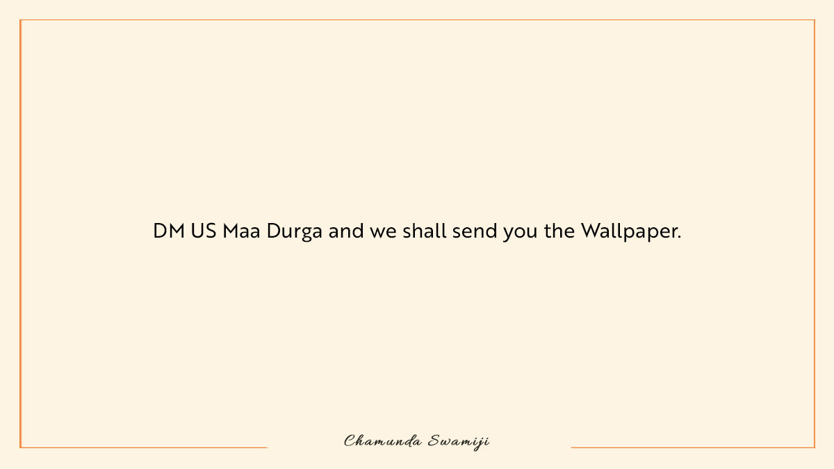 chamundaswami_'s tweet photo. We have just listed the five top benefits of keeping Maa Durga's wallpaper in your phone here. But you can try this simple experiment and see the positive effects yourself. 

#ChamundaSwamiJi #CSJ
#MaaBhagwati #maaDurga #TheDivineMother #Compassion #Grace #MaaDurgaWallpaper https://t.co/XlyMDKcy8p