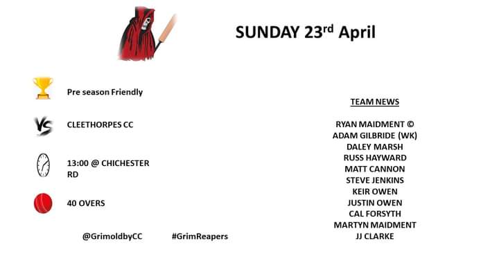 Grimoldby & District CC (@grimoldbycc) on Twitter photo Weather dependant, both our Development XI & our 1XI, commence the 2023 campaign this weekend.
Sat XI welcome <a href="/louthcc/">Louth Cricket Club</a> & our 1XI travel to <a href="/Cleeccsc/">Cleethorpes Cricket & Squash Club</a>.
Thank you to <a href="/ToolstationUK/">Toolstation UK</a>
for this Match Ball Sponsor.
#upthereapers #communityclub #herewego Weather dependant, both our Development XI & our 1XI, commence the 2023 campaign this weekend.
Sat XI welcome <a href="/louthcc/">Louth Cricket Club</a> & our 1XI travel to <a href="/Cleeccsc/">Cleethorpes Cricket & Squash Club</a>.
Thank you to <a href="/ToolstationUK/">Toolstation UK</a>
for this Match Ball Sponsor.
#upthereapers #communityclub #herewego