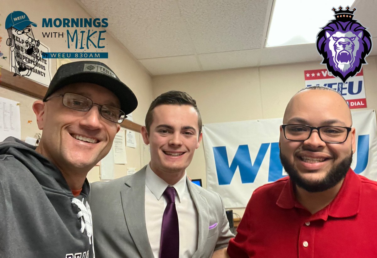 MikeKellerRadio's tweet photo. The voice of the @ReadingRoyals, @ErikJesberger joined the @MwMWEEU crew to get everyone ready for tonight’s Kelly Cup Playoff opener against the Maine Mariners at @Santander_Arena. 
Game 1 is tonight, game 2 is tomorrow, both at 7pm. 
Get your tickets at https://t.co/16ZvNy13GX. https://t.co/4Ia1RvLaPa