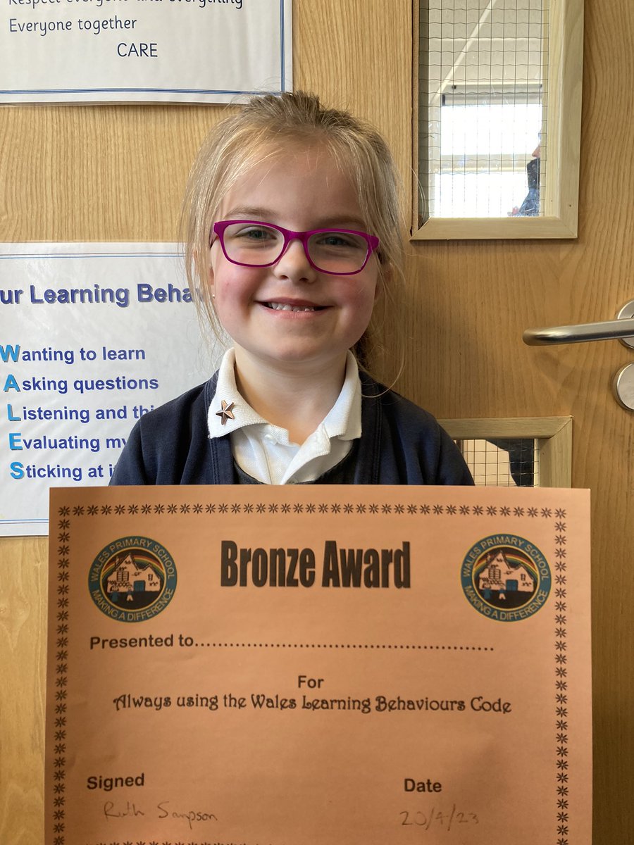 walesprimary's tweet photo. Congratulations to this Y1 pupil on earning her bronze award! Fantastic achievement! #walescode 👏😊 https://t.co/5KmoPaS0Lk