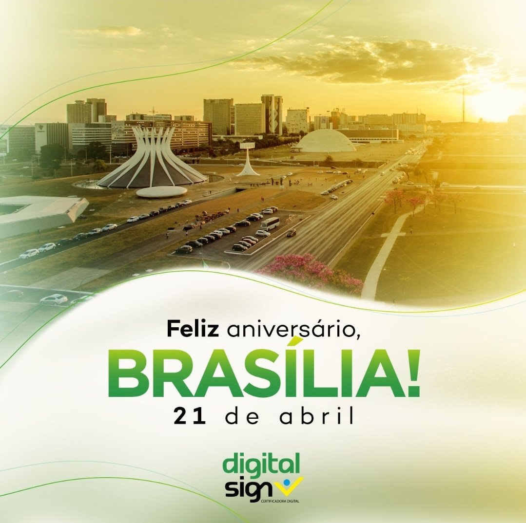 MarcoPadilha's tweet photo. “Parabéns, Brasília! Hoje, celebramos mais um ano de arquiteturas extraordinárias, muitas conquistas e força.
Feliz aniversário para a linda e inspiradora cidade de Brasília!”
#digitalsign #certificadodigital #TechSign #brasilia https://t.co/K2igJxOyGL