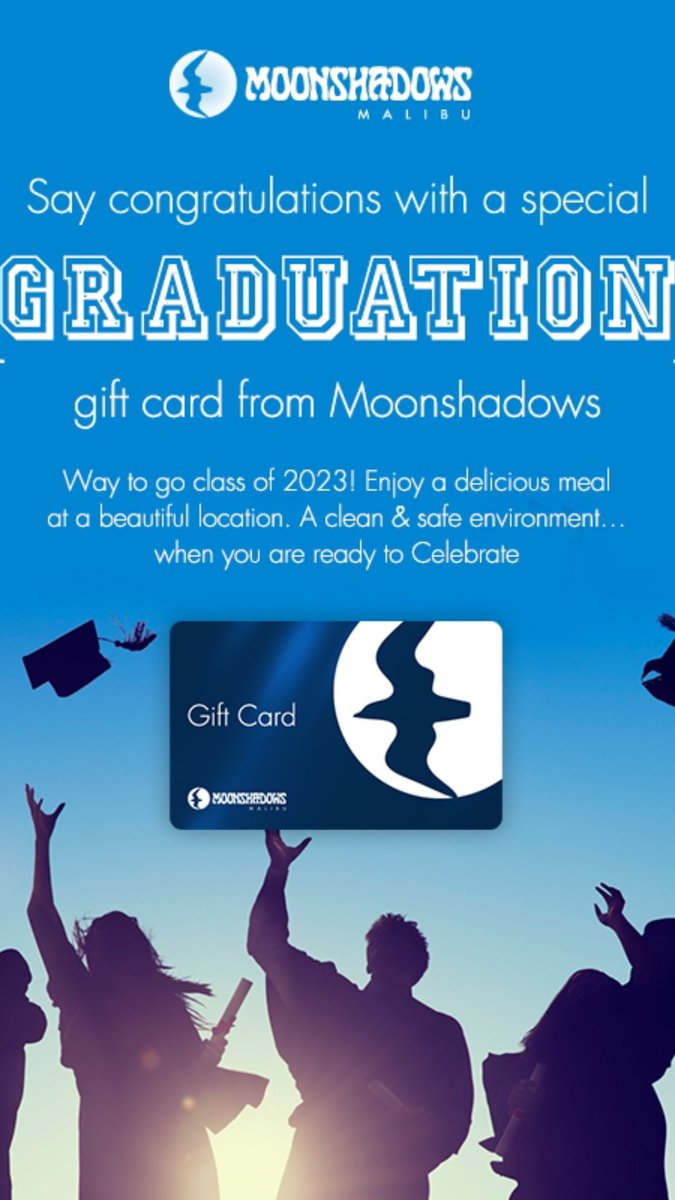 moonshadowspch's tweet photo. Congratulations class of 2023. Celebrate with us! #moonshadowstogo #sunsetsupper #yelptop100restaurants2022 #alfresco #oceanviewdining #beachfrontpatio #craftcocktails #craftbeer #moonshadowsmalibu #bluelounge #maliburestaurant #sundaybrunch #dinerschoiceaward #losangeles https://t.co/cvjEiLDt48