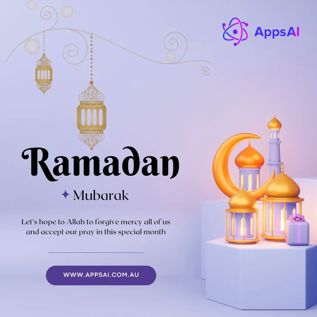 appsai_chatbots's tweet photo. As we begin the month of Ramadan, I pray that Allah accepts our fasts, prayers, and good deeds. May this Ramadan bring us all closer to our faith and strengthen our bond with our loved ones.

#ramadanmubarak🌙 #happyramadan #ramadankareem🌙 #ramadanvibes #eidmubarak #ramadan2023 https://t.co/7e9k7WbA8I