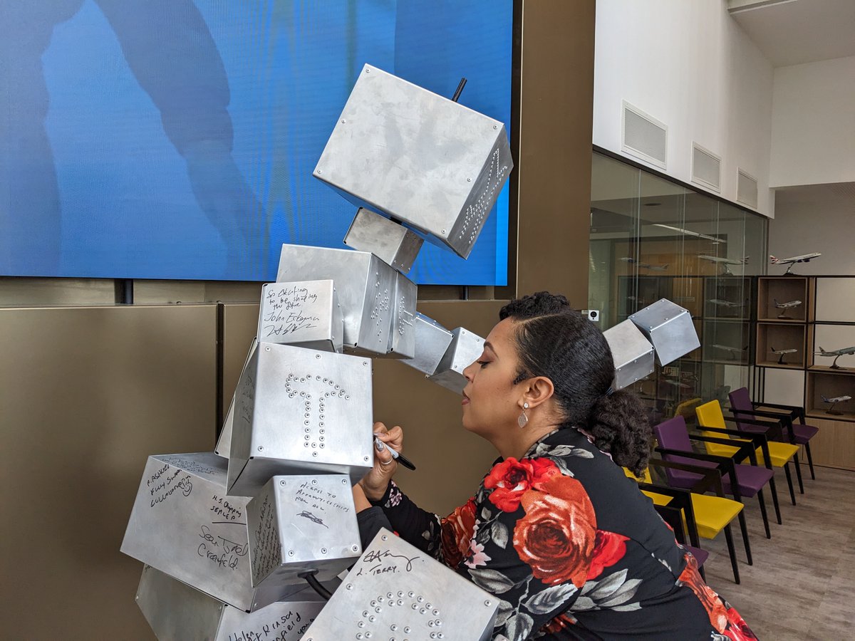 Marshall_Skills's tweet photo. What a way to wrap up the first #MarshallSkillsSummit!

Our apprentices revealed a lifesize "apprentice"—assembled on-site during today's event.

Our guests then signed the sculpture to show their commitment to fostering the next generation of aviation and engineering talent. https://t.co/znG56byD7d