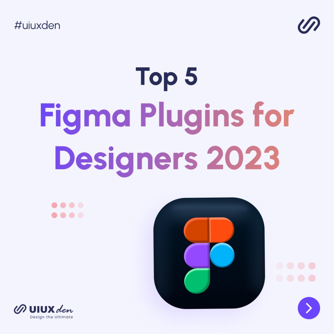 UiUxDen's tweet photo. Top 5 Figma design plugins for designers in 2023.

For more design updates,  follow 👉 @UiUxDen  👈

#figma #figmaplugins #designer #designtwitter #Designweek #trend2023 #uiuxdesign #uiux  #UI #Tips #userexperience #uiuxden https://t.co/IxQ1sO1xQ9