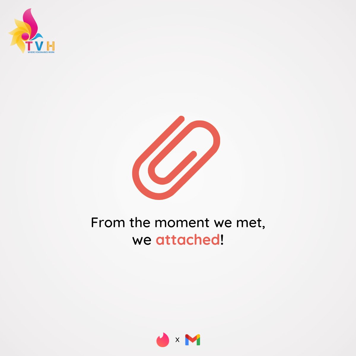 visualhousetvh's tweet photo. If Tinder's your love life, then Gmail's your work wife.
#conceptad
#topicals #topical #topicalspot #creativeagency #socialmediamarketing #digitalmarketing #creativeads #tinder #gmail #agencylife #lovelife #worklife #worklifebalance https://t.co/dcluHW8faQ
