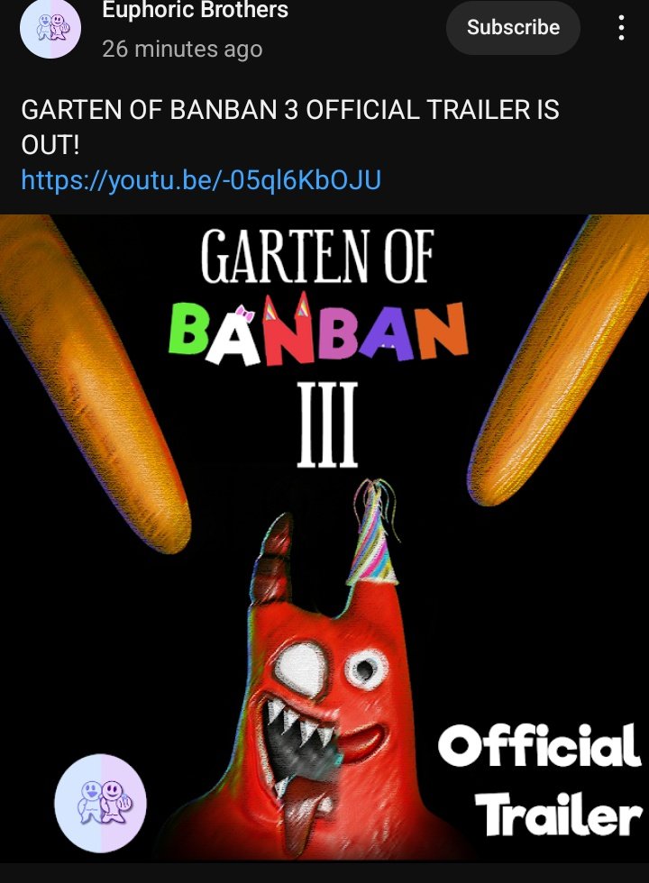 GARTEN OF BANBAN 3 - OFFICIAL TRAILER IS OUT!! 