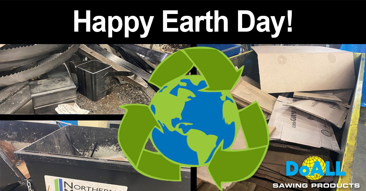 DoALLSawing's tweet photo. 🌎💚It's #EarthDay! Let's show some love for our planet today & every day! Did you know that #recycling is one of the best things you can do to help the environment? Make sure you're recycling at work or in your home!🗑️#Reduce #Reuse #metalcutting #recyclemetal #metalworking https://t.co/llxqRwaDSJ