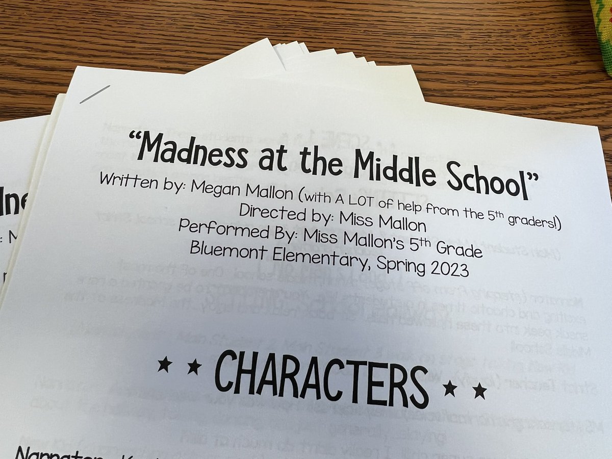 mallon3's tweet image. I 💙 time of year!! Bring on play prep with my 5ths! #ClassPlay