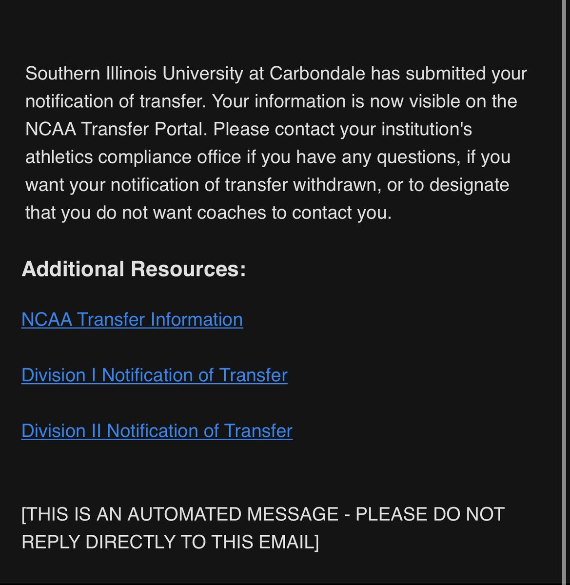 Thank you SIU for believing in a Juco kid when you didn't have to, With that being  said Im officially in the transfer portal with 3 years of Eligibility left.
6’2 190 SS/Star/FS
2022 Juco All-American Film x.com/qhunter5_/stat…

DM for SIU Film!