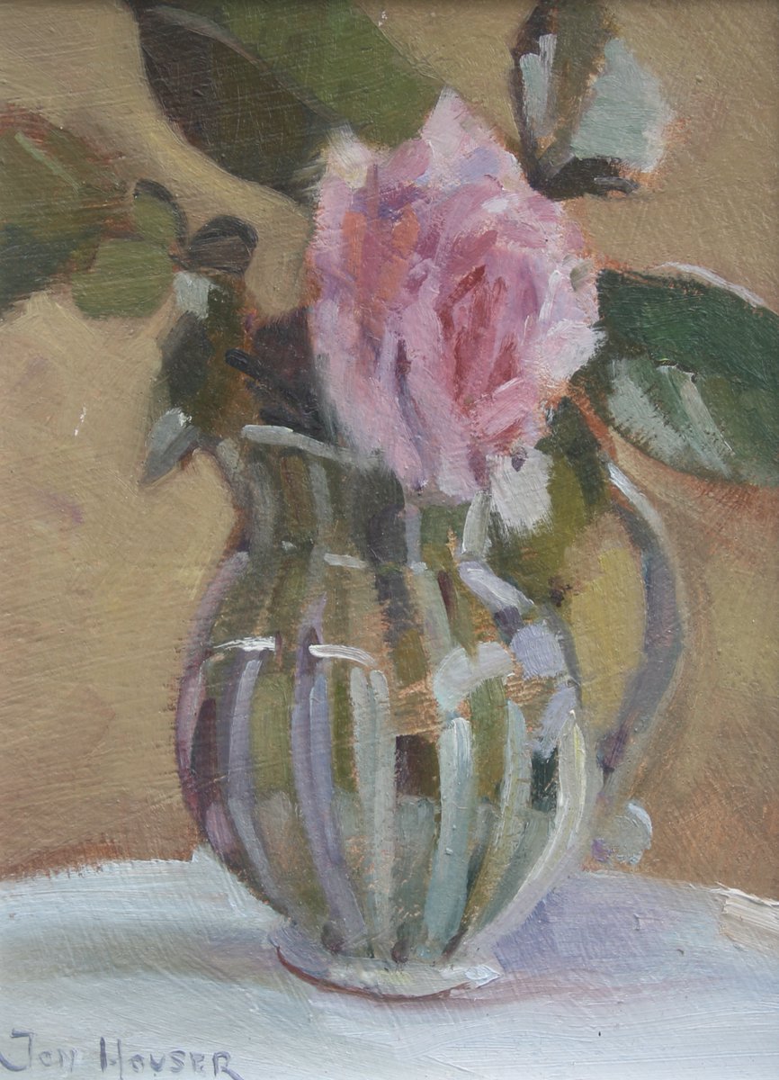 Pink Rose in a Rye Pottery Jug 
Special Offer ! 
Oil on panel 8"x 6" and framed. 
Please visit jonhouser.co.uk/product/pink-r…
for more details.
#pinkrose #originaloilpainting #ryepottery #flowerpainting #mhoilpaints