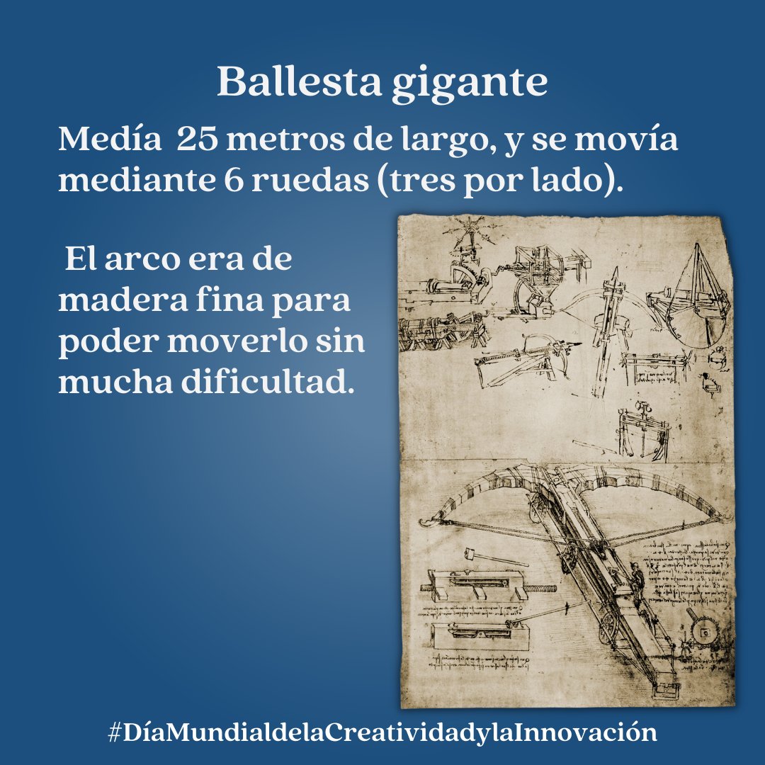OEPM_es's tweet photo. 21 de abril
#DíaMundialdelaCreatividadylaInnovación,
por la promoción del pensamiento creativo multidisciplinario para lograr un desarrollo y progreso de la sociedad.
En este día rendimos homenaje al gran creativo Leonardo da Vinci.
"Impedimento non mi piega"
#AprendePI https://t.co/WddkrEcz2t