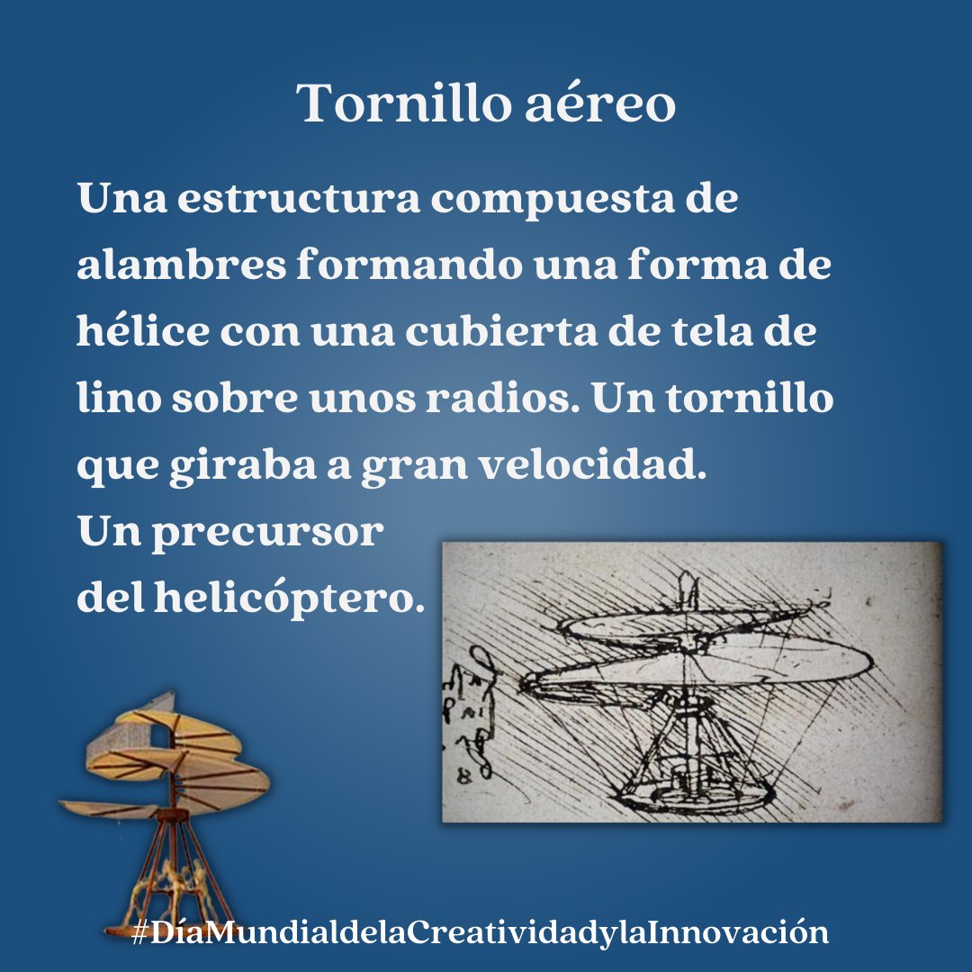 OEPM_es's tweet photo. 21 de abril
#DíaMundialdelaCreatividadylaInnovación,
por la promoción del pensamiento creativo multidisciplinario para lograr un desarrollo y progreso de la sociedad.
En este día rendimos homenaje al gran creativo Leonardo da Vinci.
"Impedimento non mi piega"
#AprendePI https://t.co/WddkrEcz2t