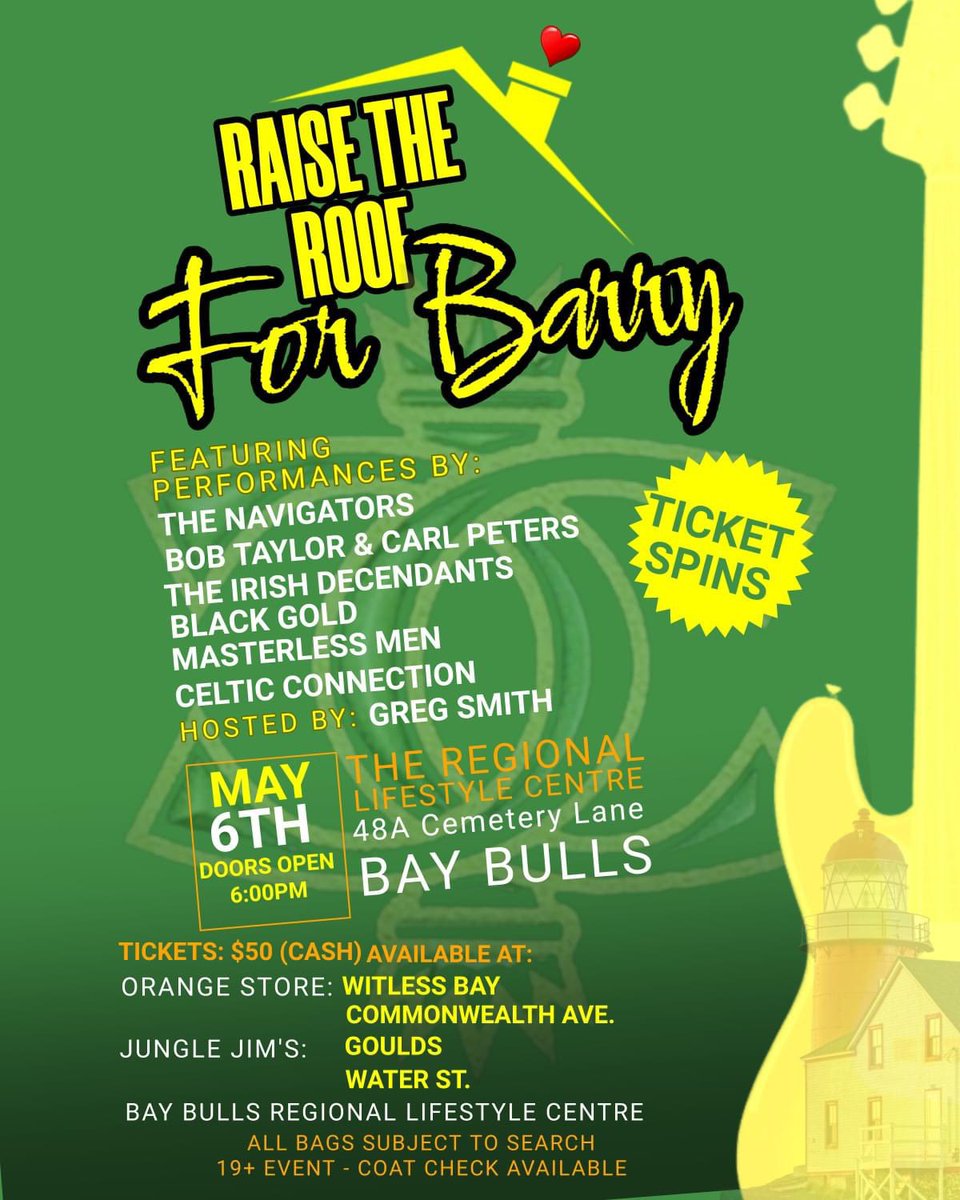 Hey folks here is a chance to give back. Our good friend and a great musician who always answers the call for fundraising, Barry Kenny of Celtic Connection, needs our support. Please LIKE and SHARE. Tickets on sale Saturday, April 22, 2023 @ noon! You won’t want to miss this one.