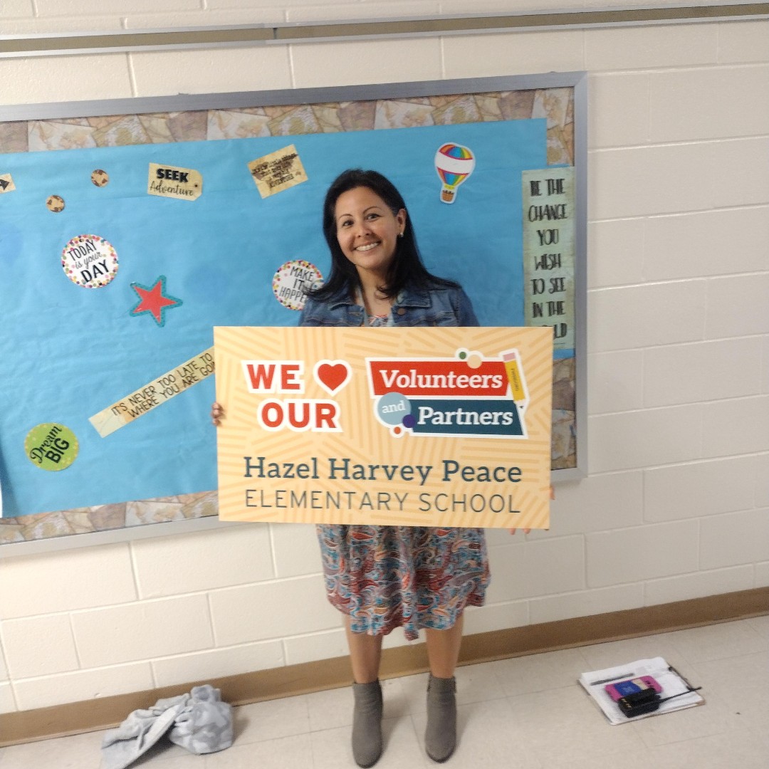 Thank you to all of our volunteers and community partners for supporting Hazel Harvey Peace Elementary.  We appreciate you so much for all you do!