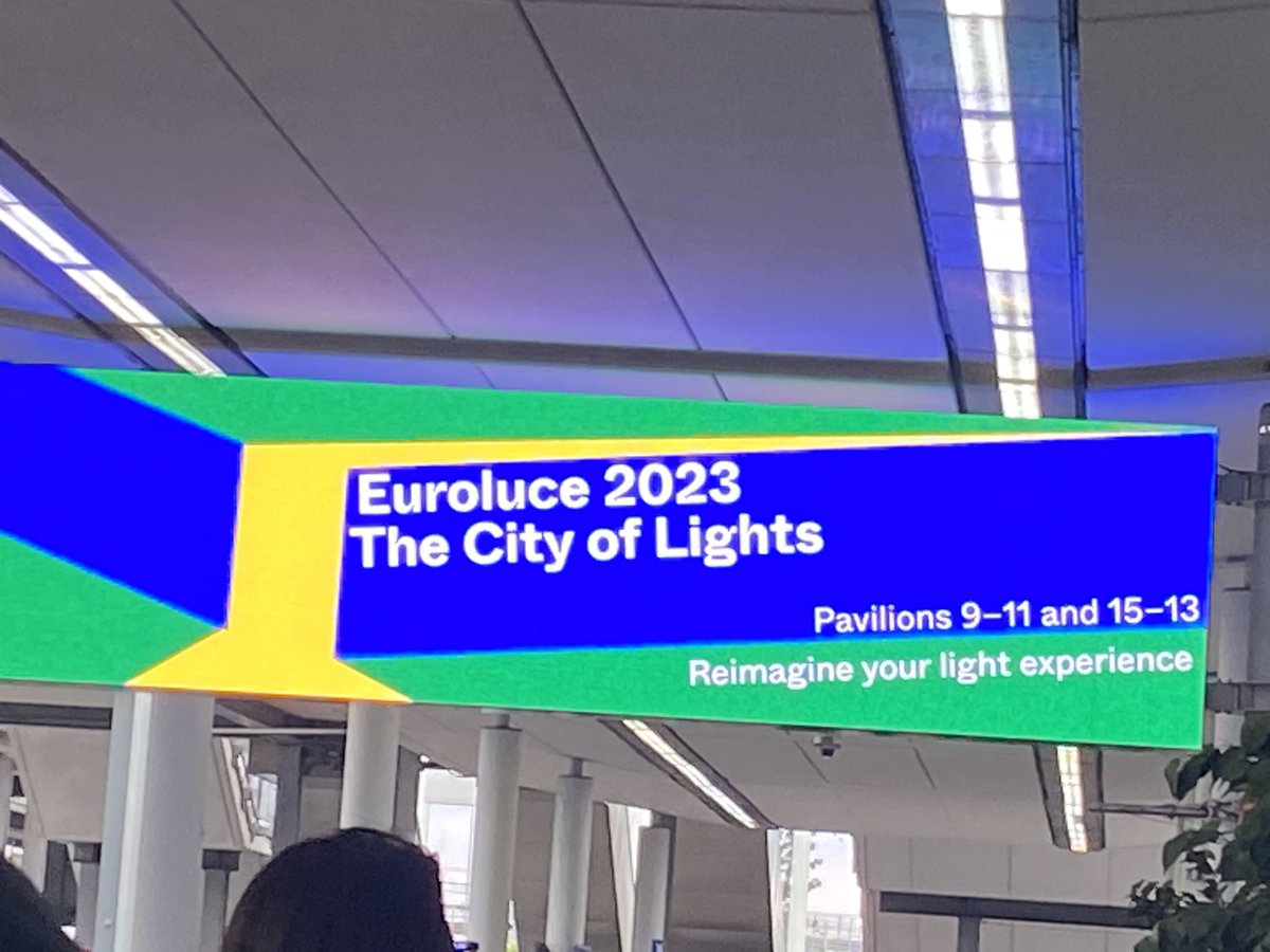 marion_ebel's tweet photo. It is now time to say goodbye to #Euroluce2023! A lot of insight on opportunities &amp; challenges re #Sustainability #digitalisation #valueoflighting that we are bringing back to Brussels and to feed our discussions. https://t.co/H0DuVhkUhx