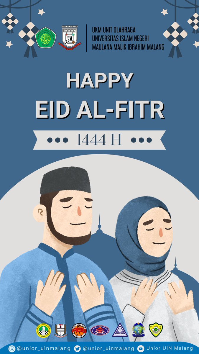 Kami segenap Keluarga Besar UKM UNIOR mengucapkan: 

✨ Selamat Hari Raya Idul Fitri 1444 H &amp; Mohon Maaf Lahir dan Batin ✨

Takbir telah berkumandang, saatnya kita meraih rahmat dan ampunan-Nya, dengan mulai memaafkan segala kesalahan satu sama lain. Aamiin Ya Rabbal Alamin 🤲🏻