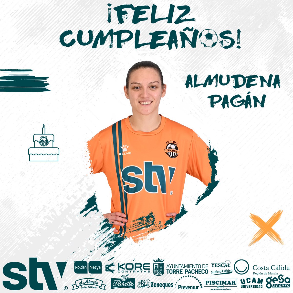 Hoy estamos de celebración 🥳 Nuestra portera @AlmudenaPagan21 cumple hoy 25 años👏 ¡Feliz cumpleaños Almudena! 🎂🎈 #STVRoldan