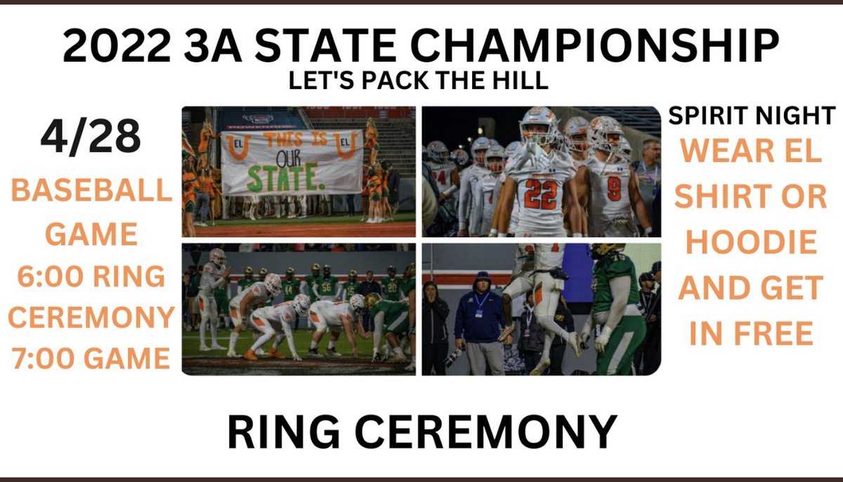 ElhsSports's tweet photo. Looking forward to seeing all the Mustang Faithful, family and friends at the Corral!! @athleticselhs @eastlincolnfb https://t.co/WCRwgb6q3b