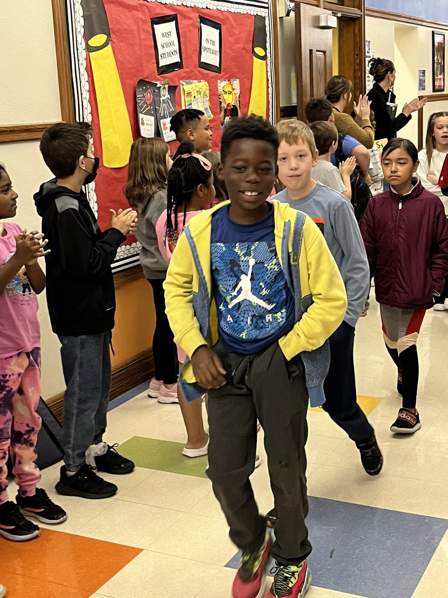 JCWestElem's tweet photo. We’ve got a feeling - that we’re gonna rock the MAP TEST! 🎉👏🏻 We had our MAP Kick Off Assembly this morning. K-2 students lined the halls to pump up our 3-5 graders! #jcschoolschampions #westwildcats #westisbest https://t.co/NrODAgaPjF