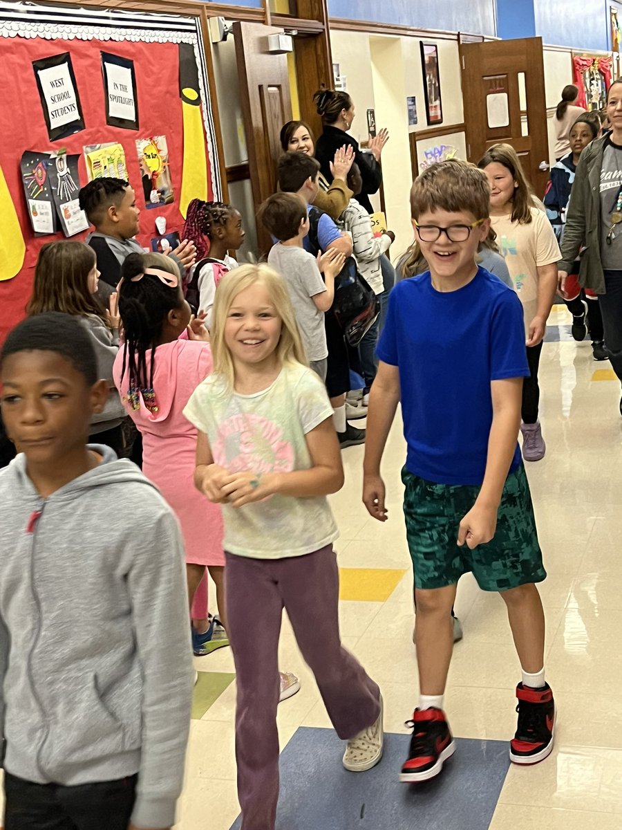 JCWestElem's tweet photo. We’ve got a feeling - that we’re gonna rock the MAP TEST! 🎉👏🏻 We had our MAP Kick Off Assembly this morning. K-2 students lined the halls to pump up our 3-5 graders! #jcschoolschampions #westwildcats #westisbest https://t.co/NrODAgaPjF