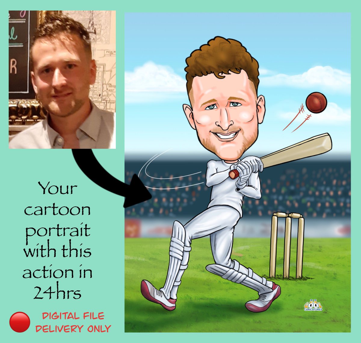 coolcaricatures's tweet photo. Cricket Caricatures from photos online. Order on @numondaycom  
https://t.co/mB1HSnfxPq 

#numonday #cricket #sports #birthdaygift #Caricature https://t.co/BKYoxFMvA2