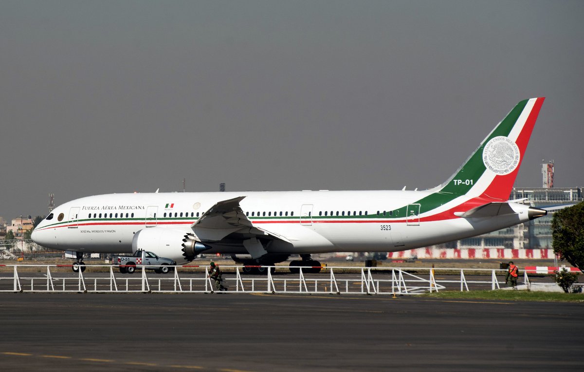 aviationbrk's tweet image. Mexico has sold its presidential 787 to Tajikistan for $92 million. Former President Felipe Calderón ordered the jet in 2012 and was delivered four years later. López Obrador refused to use it after taking office in 2018, saying it was too luxurious.