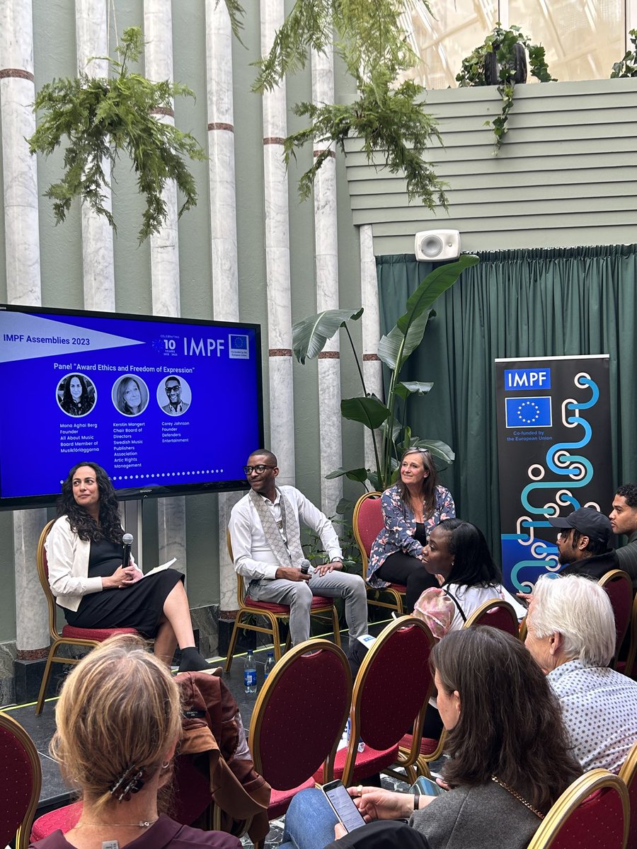 gerhatton's tweet photo. Great dialogue ⁦@IMPForum⁩ with ⁦@musikforlag⁩ ⁦@coreyjohnsonuk⁩ #defenderentertainment https://t.co/wDVYP5U5la
