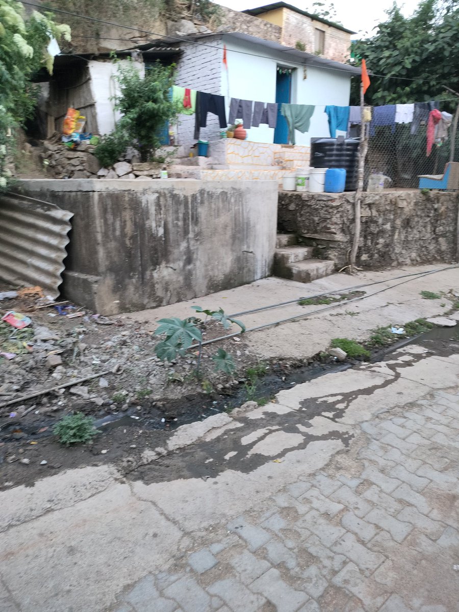 2004_Sahil_'s tweet photo. This is the street of our colony on which the gutter and sewage waste is flowing over . It has been happening for almost a year and it gets worse during monsoon.I'll request responsible authorities take action ASAP. 
Address - BEHIND HOTEL SHIKHAR, AMBEDKAR COLONY, MOUNT ABU,RAJ. https://t.co/hdAskgUuHr