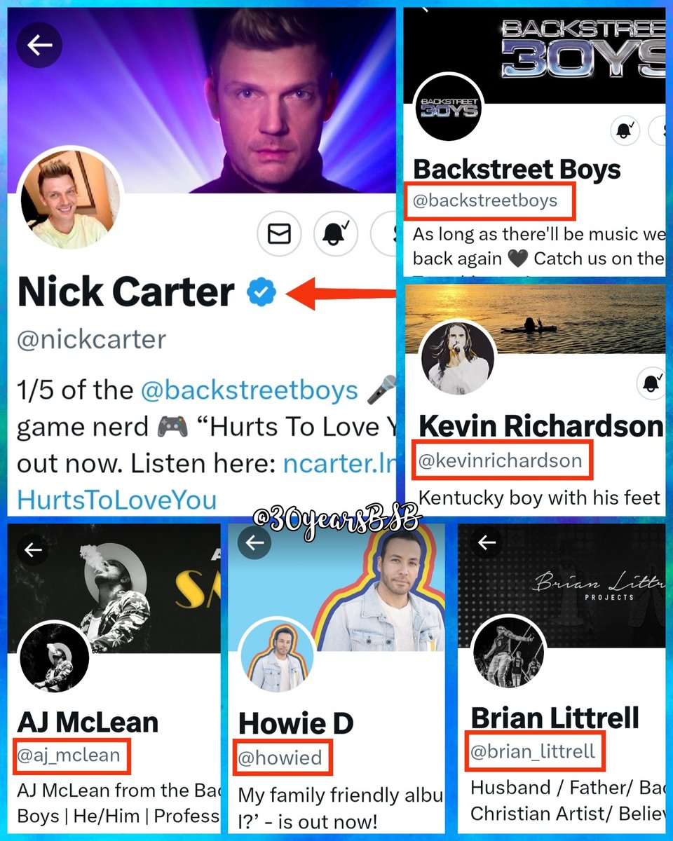 30yearsB's tweet photo. ⚠️ Todas las cuentas de #twitter de los chicos y el grupo (menos la de Nick) HAN PERDIDO LA VERIFICACIÓN ☑️
Máximo cuidado con la gente que se hace pasar por ellos ‼️
Sus cuentas reales son estas: 
@backstreetboys @kevinrichardson @aj_mclean @brian_littrell @howied @nickcarter https://t.co/Tu6IiD8OoR