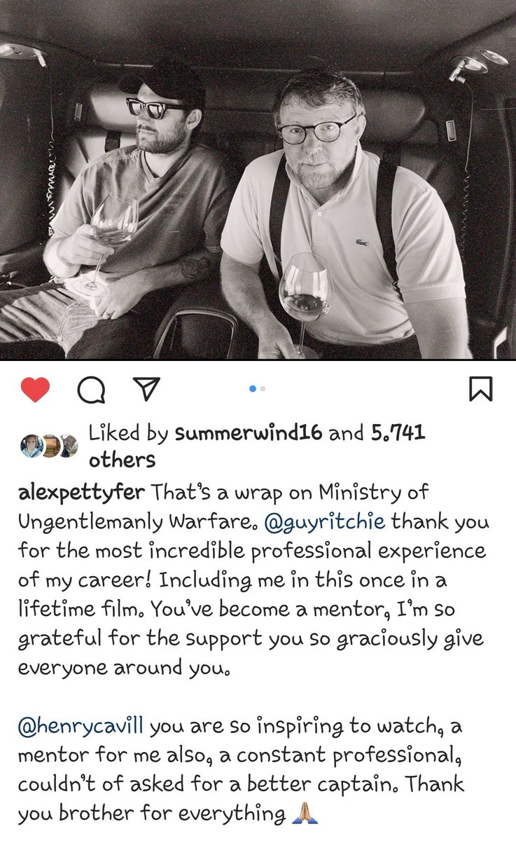 They wrapped 🔥 ( no idea if it was the last day for henry too tho 🤷‍♀️) #ministryofungentlemanlywarfare #AlanRitchson #AlexPettyfer #GuyRitchie #HenryCavill