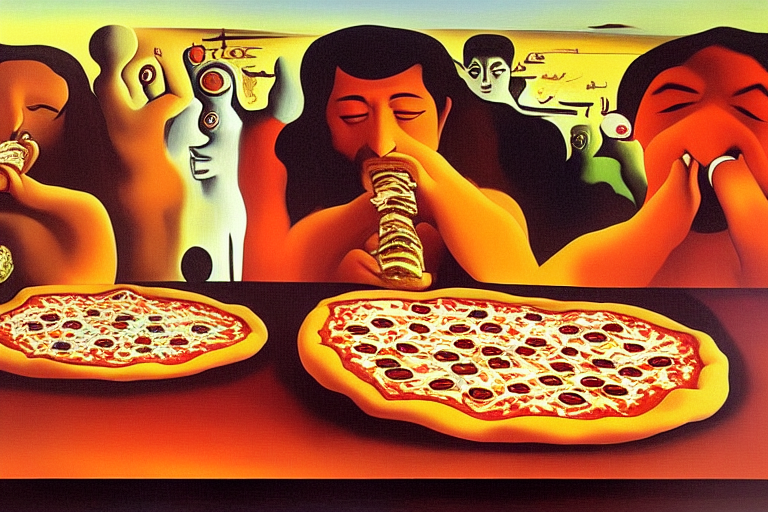 SergeantPizza's tweet photo. Tribal Pizza Ceremony

#AIArtwork  #pizza #aiartcommunity #digitalpainting  #NFTCommunity #nftcollectors #stablediffusion https://t.co/6JDinesarT