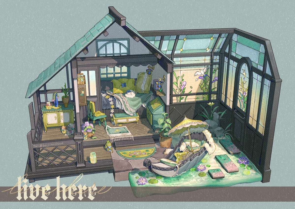 baiyinanmood's tweet photo. Hi💐#PortfolioDay
My name is Baiyinan.I am a concept designer and I love to draw illustrations on houses and rooms！I hope you would like them！ https://t.co/uGwUiElhG1