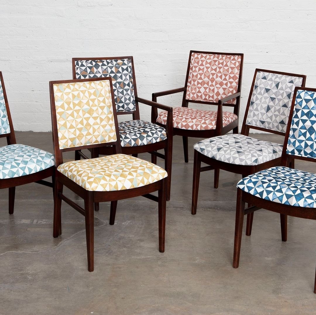 AltfieldLondon's tweet photo. F A B R I C  F R I D A Y

The artwork for Pollack’s new hospitality fabric Oaxaca was created by carving a design into a potato and hand stamping it all over to create this geometric pattern. This technique creates a variation in the colour saturation of paint on paper. https://t.co/Wm2Vy15HRf