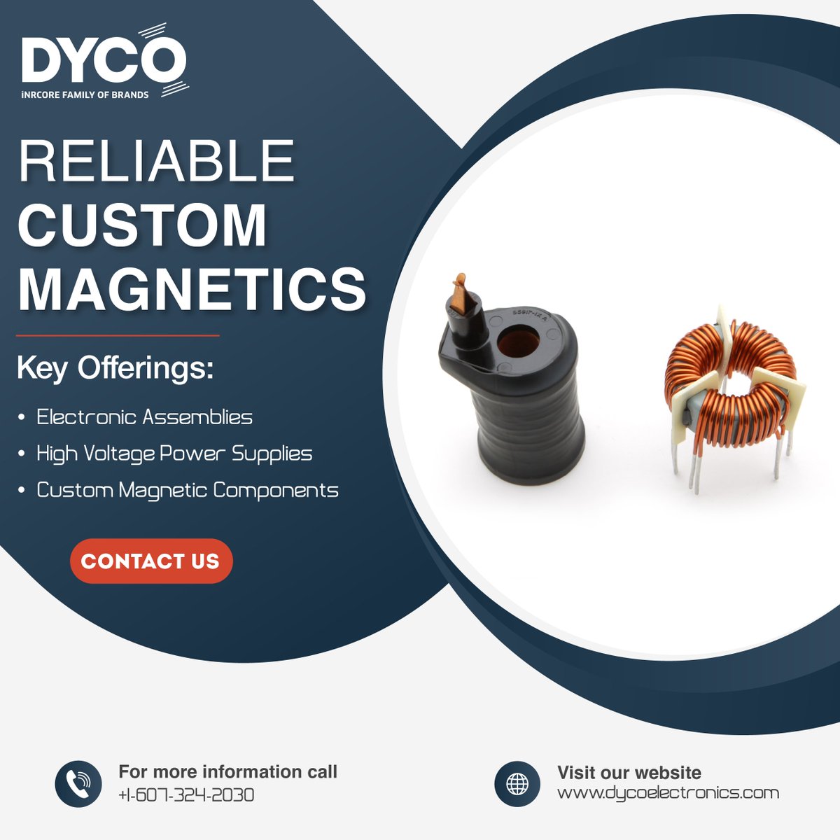 DycoElectronics's tweet image. DYCO produces #custommagnetics &amp;amp; #electronics as well as a wide range of stock #components to meet our customers&apos; specifications. We provide various #manufacturing services &amp;amp; can fill any size order, from one-off to high volume! Visit our website today: lnkd.in/gsTDxdDX